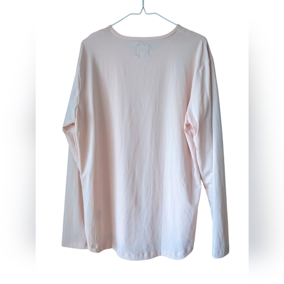 Cuts Clothing AO Long Sleeve Curve-Hem Tee XL Pale Pink - Picture 2 of 7